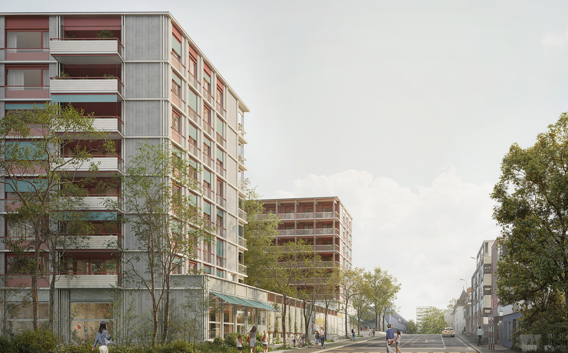 Sieger&shy;projekt Studien&shy;auftrag 2025 EM2N Architekten AG und Haag Land&shy;schafts&shy;architektur GmbH, Visualisierung: Luce atelier